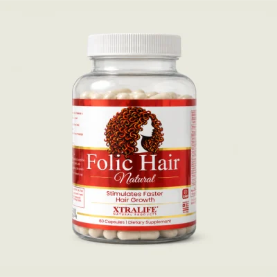 Folic Hair Natural | 60 Capsules | Dietary Supplement